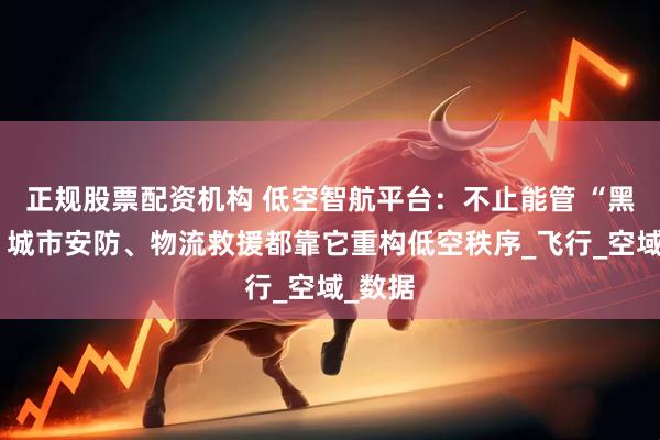 正规股票配资机构 低空智航平台：不止能管 “黑飞”，城市安防、物流救援都靠它重构低空秩序_飞行_空域_数据